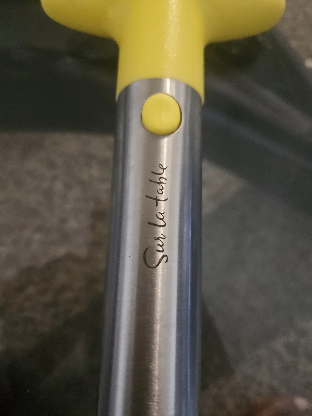 Sur La Table Stainless Steel Pineapple Corer with Yellow Handle